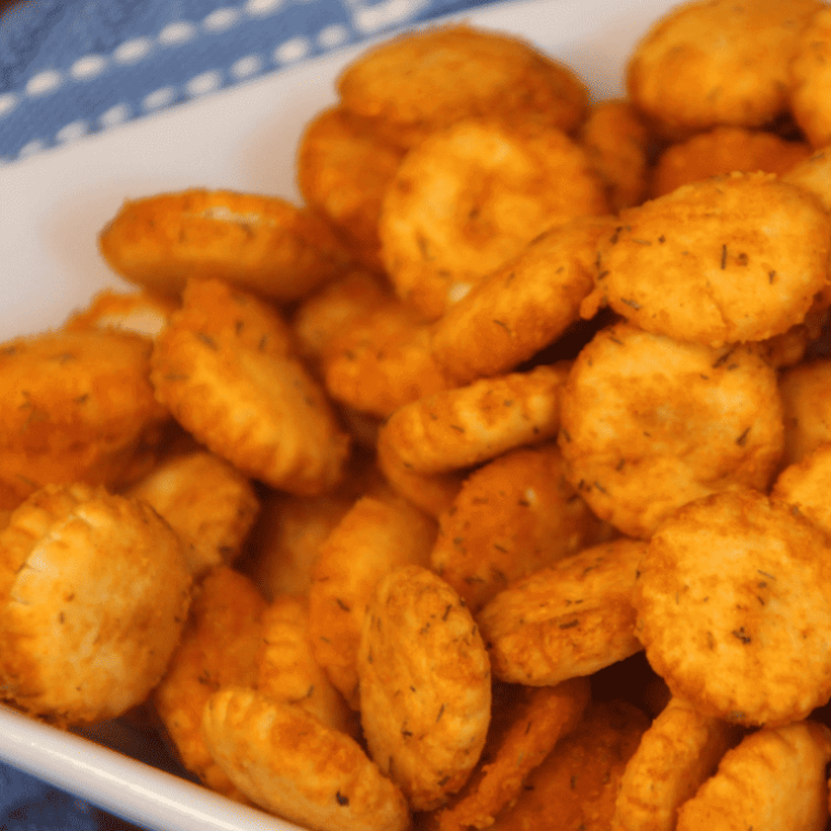 air fryer buffalo oyster crackers